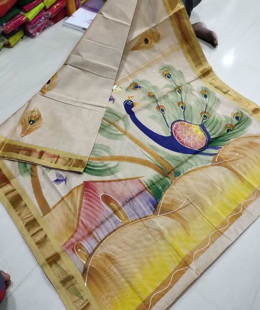 Digital Printed Saree - Customized Size, Breathable Material | Casual Wear With Customized Logo, All-season Print Pattern