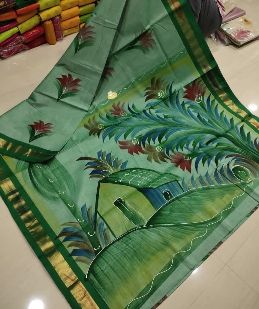 Digital Printed Saree - Customized Size, Breathable Material | Casual Wear With Customized Logo, All-season Print Pattern