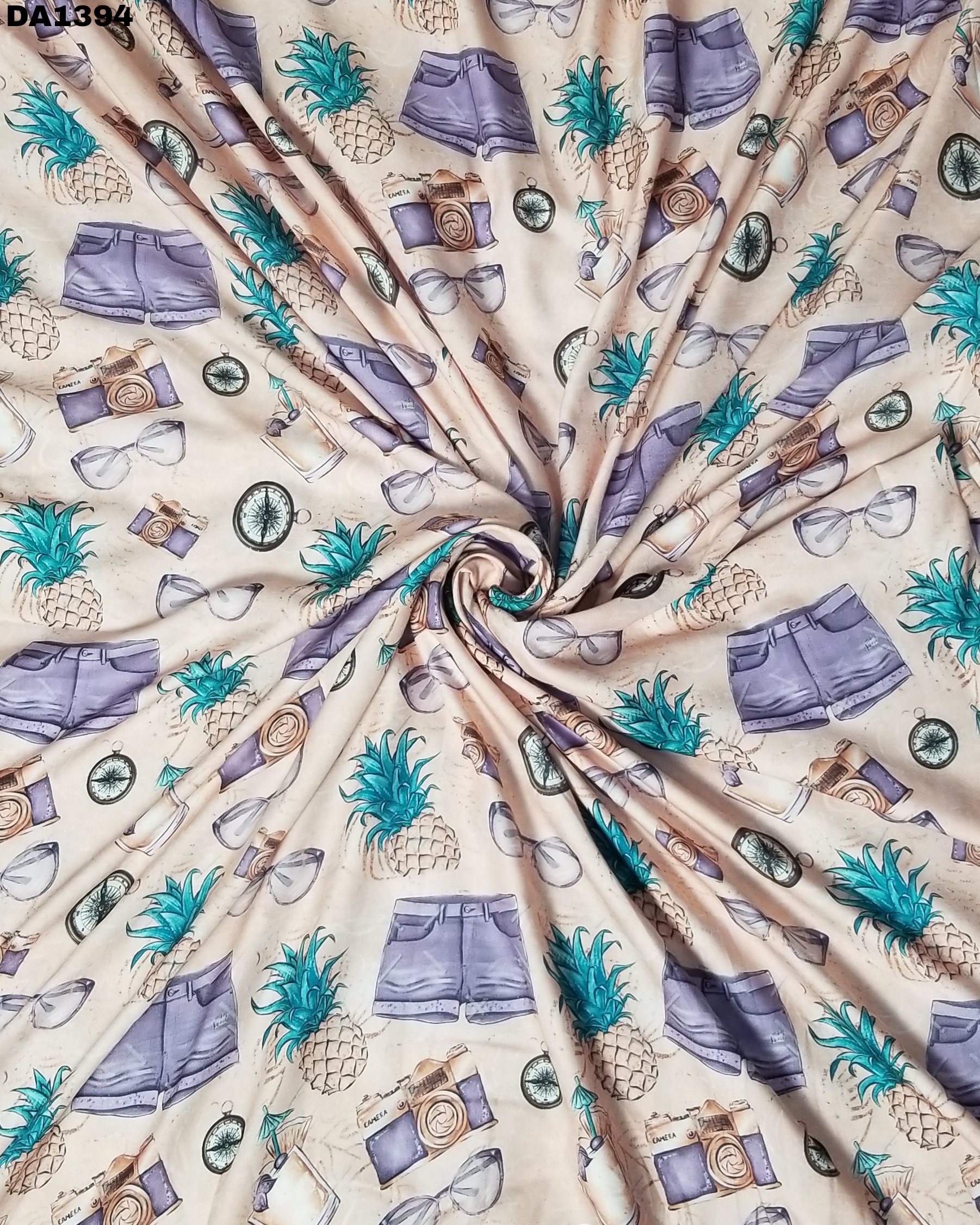 Washable Rayon Silk Digital Print Fabric