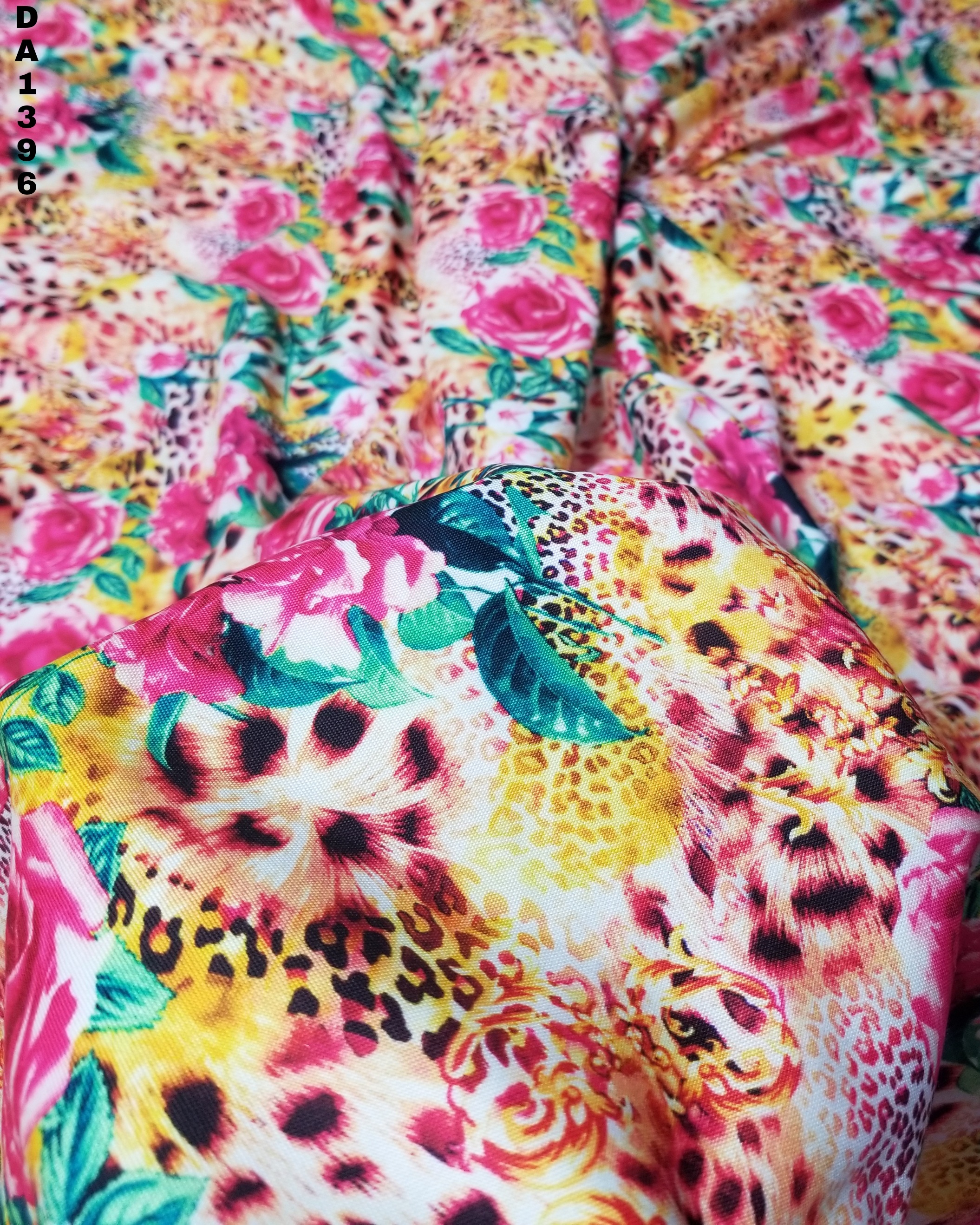 Rayon Silk Digital Print Fabric - Width: 58" Inch | Color: As Shown In Images, Ideal For Garments