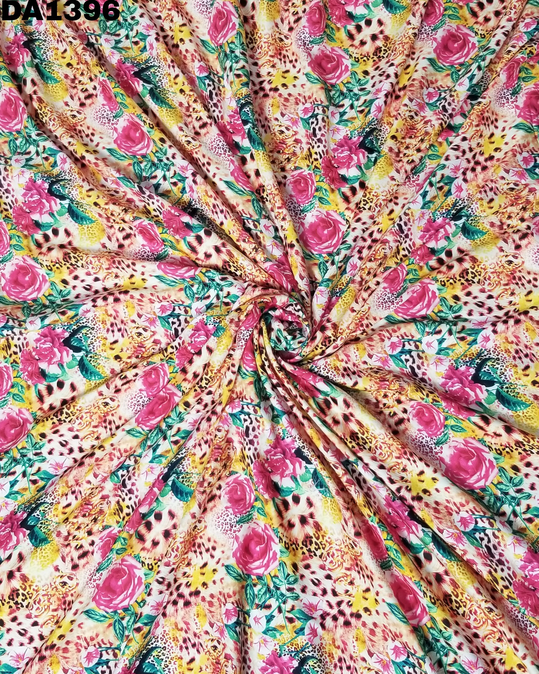 Rayon Silk Digital Print Fabric - Width: 58" Inch | Color: As Shown In Images, Ideal For Garments