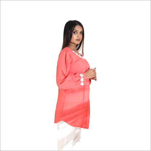 Washable Heavy Quality Rayon Top And Cotton Lycra Pant Set