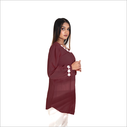 Washable Heavy Quality Rayon Top And Cotton Lycra Pant Set