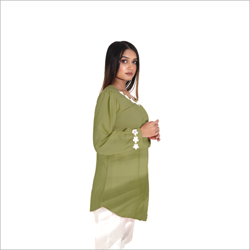Washable Heavy Quality Rayon Top And Cotton Lycra Pant Set
