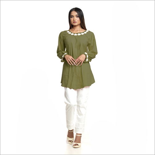 Washable Heavy Quality Rayon Top And Cotton Lycra Pant Set