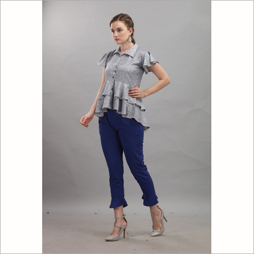 Washable Premium Weaving Cotton Top With Standard Quality Knitted Stylish Upper With Bottom Wear