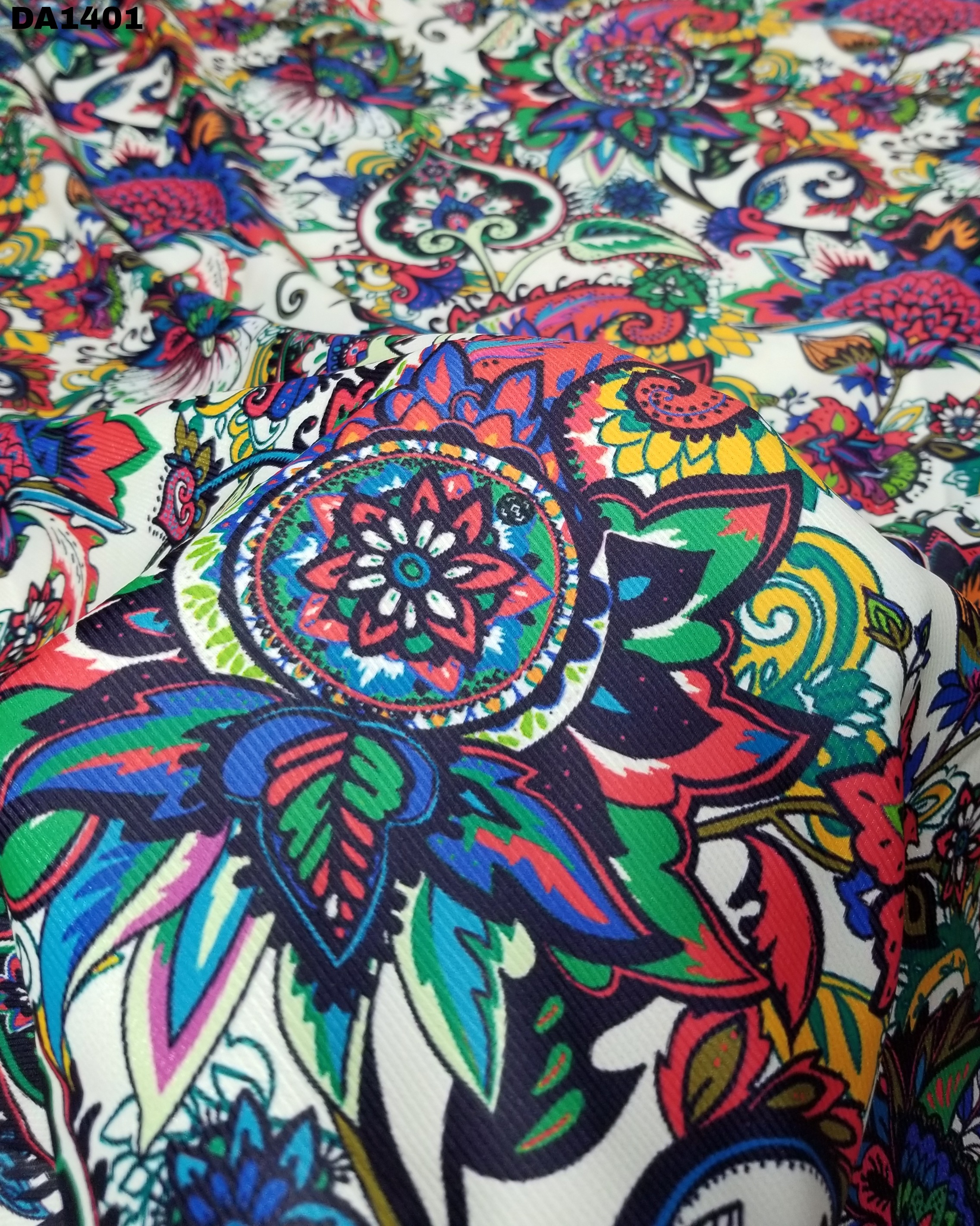 Diamond Silk Digital Print Fabric - 58" Width, Color As Shown In Images | Washable, Ideal For Garments