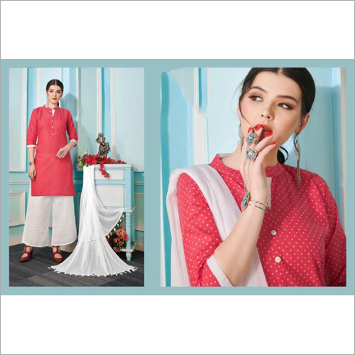 Indian Yellow Kurti With Plazzo Set