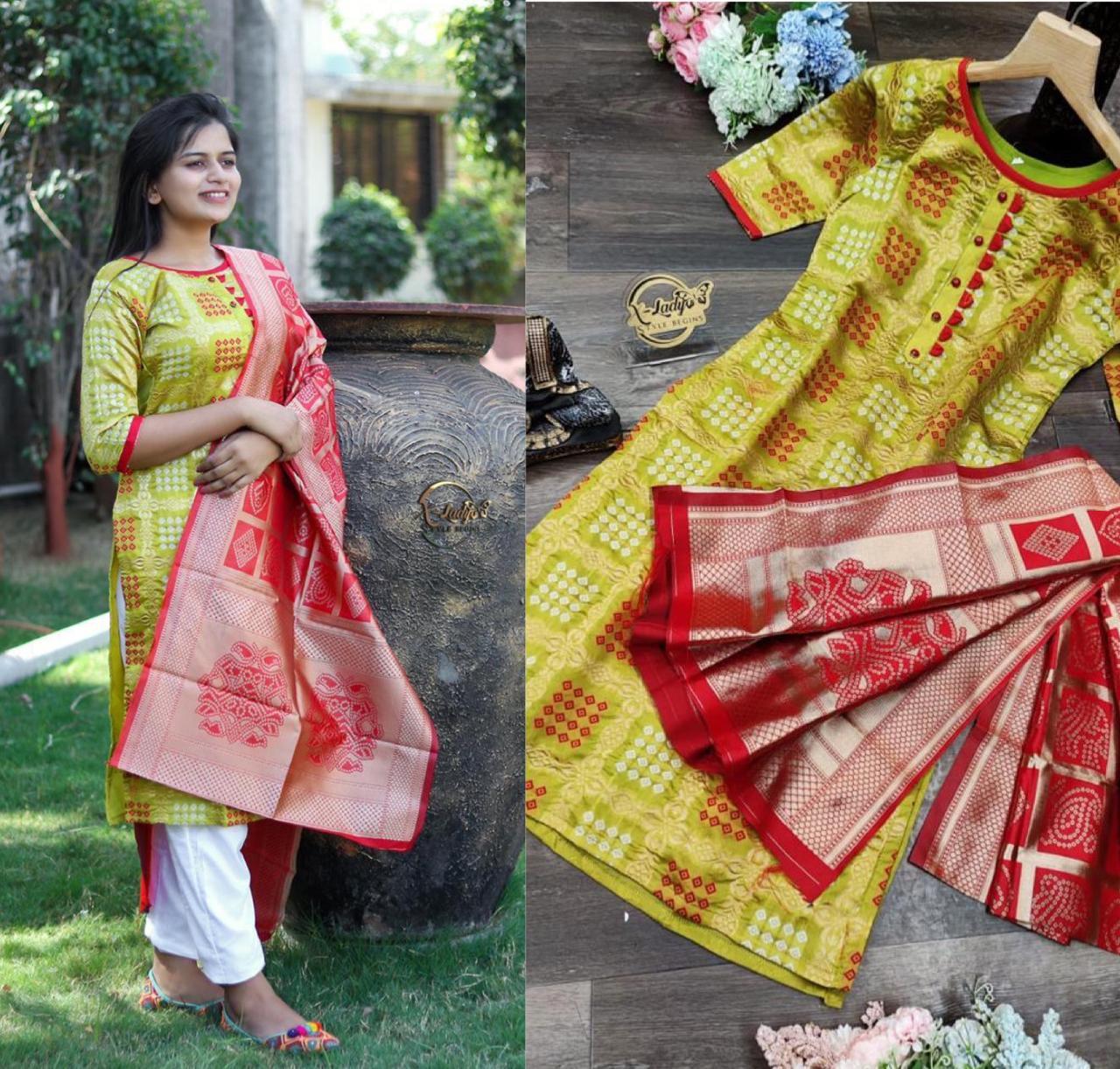 Banarasi Dupatta With Top