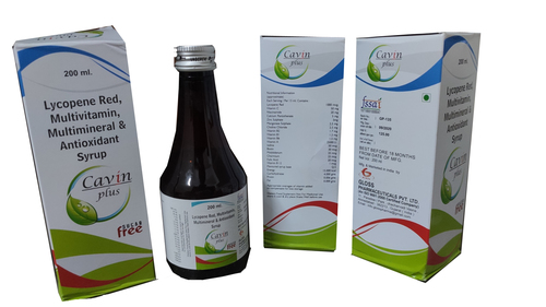 Cavin Plus Lycopene Red Multivitamin Multimineral Antioxidant Syrup Dosage Form: Liquid