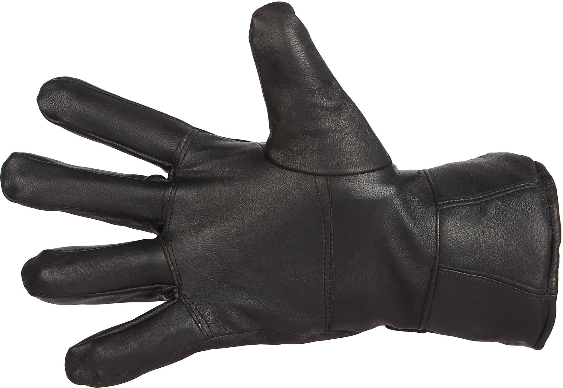Leather Gloves - Pure Leather, All Size, Black, Unisex | 140g Weight, Standard Design, 6-month Warranty