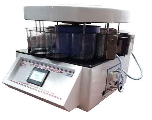 Digital Vacuum Tissue Processor - 10 Beaker Capacity, 20 Programmable Memory Functions | Automated Fume Control, Ergonomic LCD Panel, Optional Fume Exhaust System