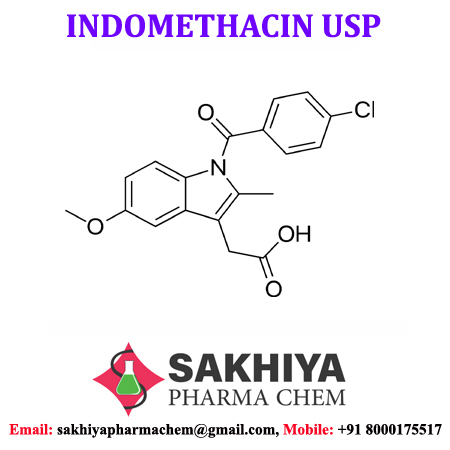 Indomethacin - White Crystalline Powder, Purity 98%-102%, Particle Size <10 Micron, Melting Point 68â°c, Water Soluble | Reduces Fever, Pain, Stiffness, And Swelling From Inflammation