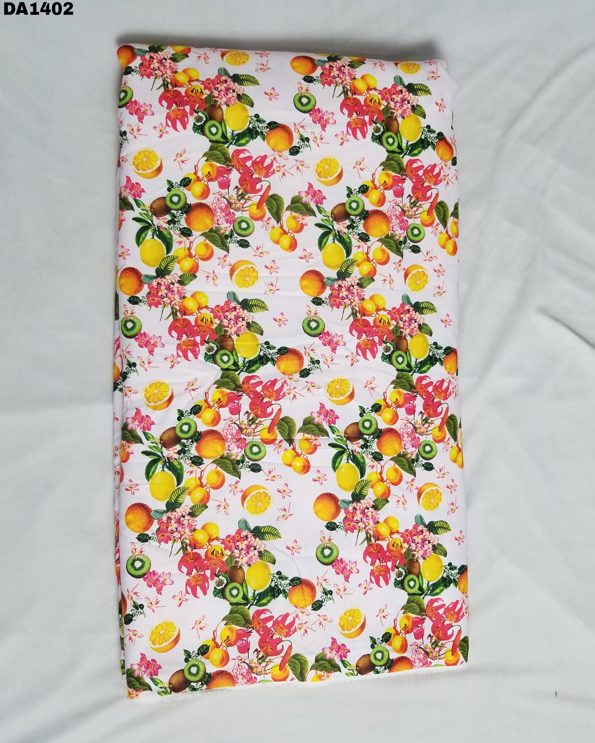 Diamond Silk Digital Print Fabric - 58" Inch Width, Washable | For Garment Use, Vibrant Color As Shown In Images