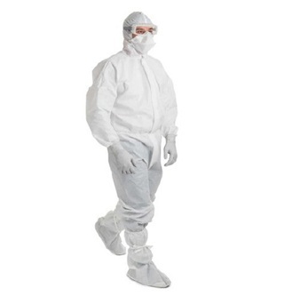 Acme Disposable Covid Coverall - Nonwoven Polypropylene, 90 Gsm Sitra Approved Fabric | Blue Color, Unisex Design With Hood And Booties
