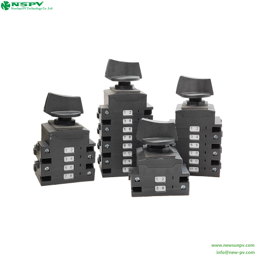 Black Pv Solar Isolator Switch Array Dc Isolator For Solar System