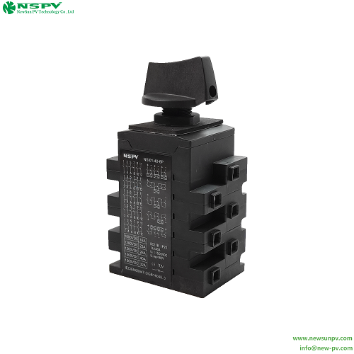 Black Pv Solar Isolator Switch Array Dc Isolator For Solar System