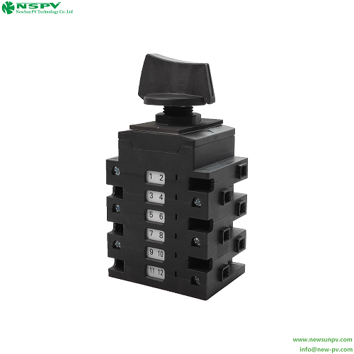 Black Pv Solar Isolator Switch Array Dc Isolator For Solar System