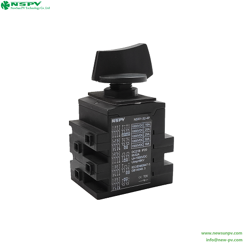 Black Pv Solar Isolator Switch Array Dc Isolator For Solar System