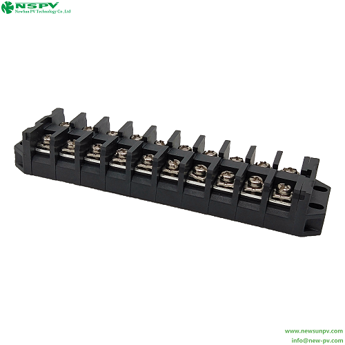 Nspv 2p To 20p Screw Terminal Block Barrier Terminal Block Terminal Strip For Electrical System - Color: Black