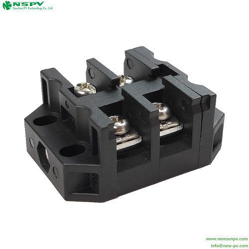 Nspv 2p To 20p Screw Terminal Block Barrier Terminal Block Terminal Strip For Electrical System - Color: Black