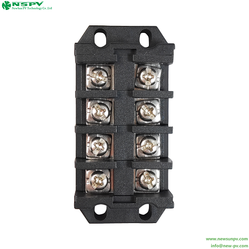 Nspv 2p To 20p Screw Terminal Block Barrier Terminal Block Terminal Strip For Electrical System - Color: Black