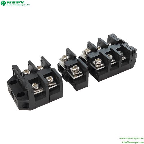 Nspv 2p To 20p Screw Terminal Block Barrier Terminal Block Terminal Strip For Electrical System - Color: Black