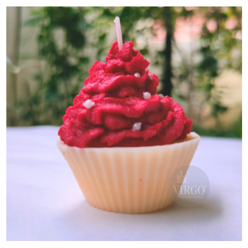 Cupcake Candle-multi Color - Paraffin Wax, 6.0 X 6.0 X 6.0 Cm | Handmade, Scented, Cotton Wick, Versatile For Birthdays, Weddings, Home Decor