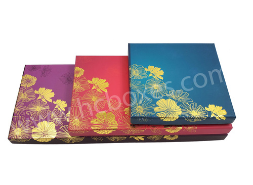 Gold Rose Chocolate Box - Cardboard, 09/15/21 Piece Options, Mix Color, Matte Lamination, Attractive Printed Design, UV Offset Printing, Rectangular Shape