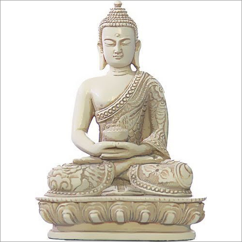टिकाऊ सफेद संगमरमर की बुद्ध प्रतिमा