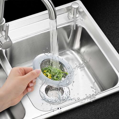  सिल्वर स्टील सिंक स्ट्रेनर जली
