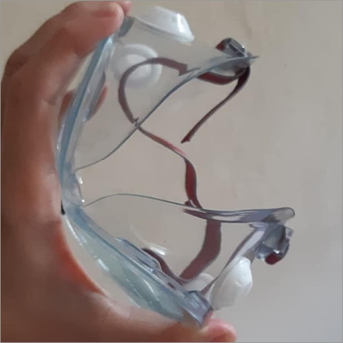 Protection Safety Goggles - Polycarbonate 150x50 Mm, Burgundy Frame, Clear Lens | Impact Resistance Ansi Z87.1, Comfortable Fit