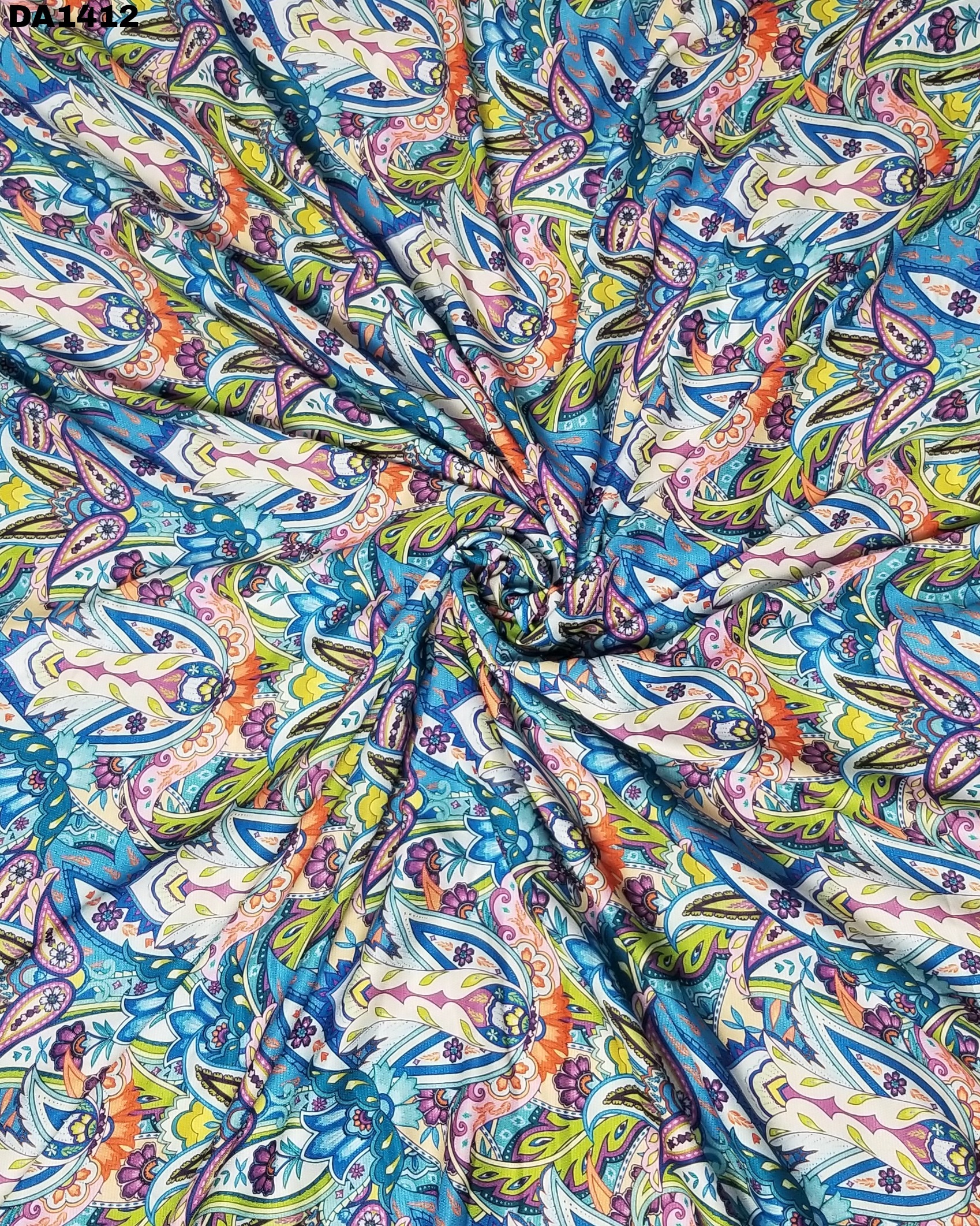 Rayon Linen Silk Digital Print Fabric