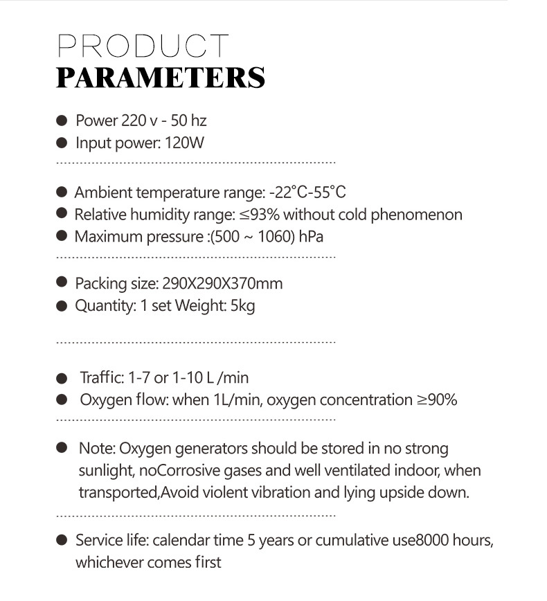 Hight Purity Low Noise Oxygen Generator Concentrator