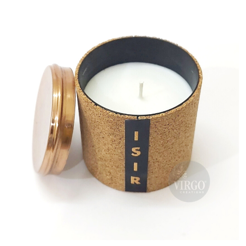 Isir Grapefruit And Bergamont Scented Natural Wax Metal Jar Candle Size: 7.5x7.5x8 Cm