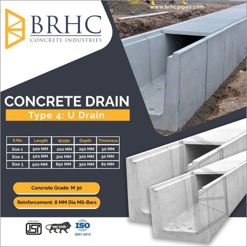 Precast U Drain