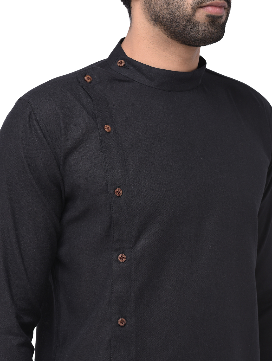 Black Men Short Kurta