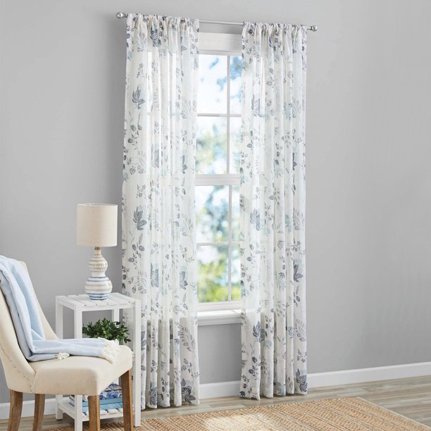 Customised Orenga Sheer Curtains - Transparent Polyester, 48 Inch Width, Digital Print Design | Multi-color, Fully Custom Size Options Available