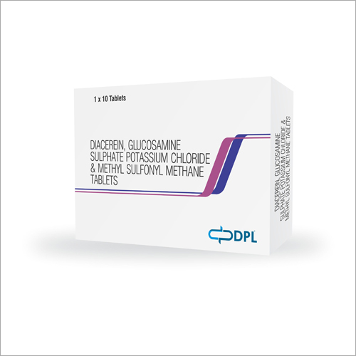 Diacerein Glucosamne Sulphate Potassium Chloride and Methyl Sulfonyl Methane Tablets