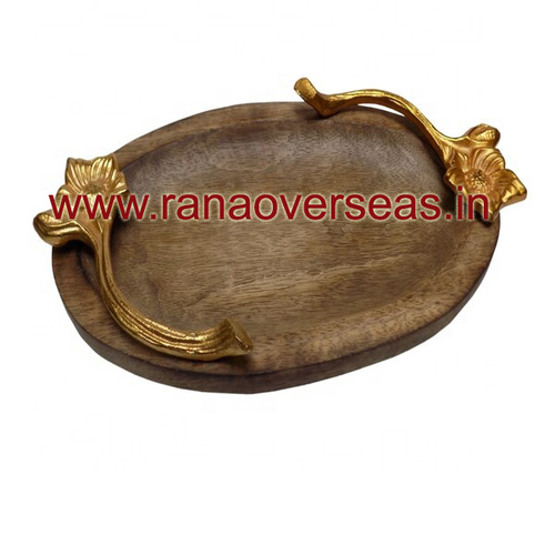 Wood Serving Tray With Handle For Household Tablewares