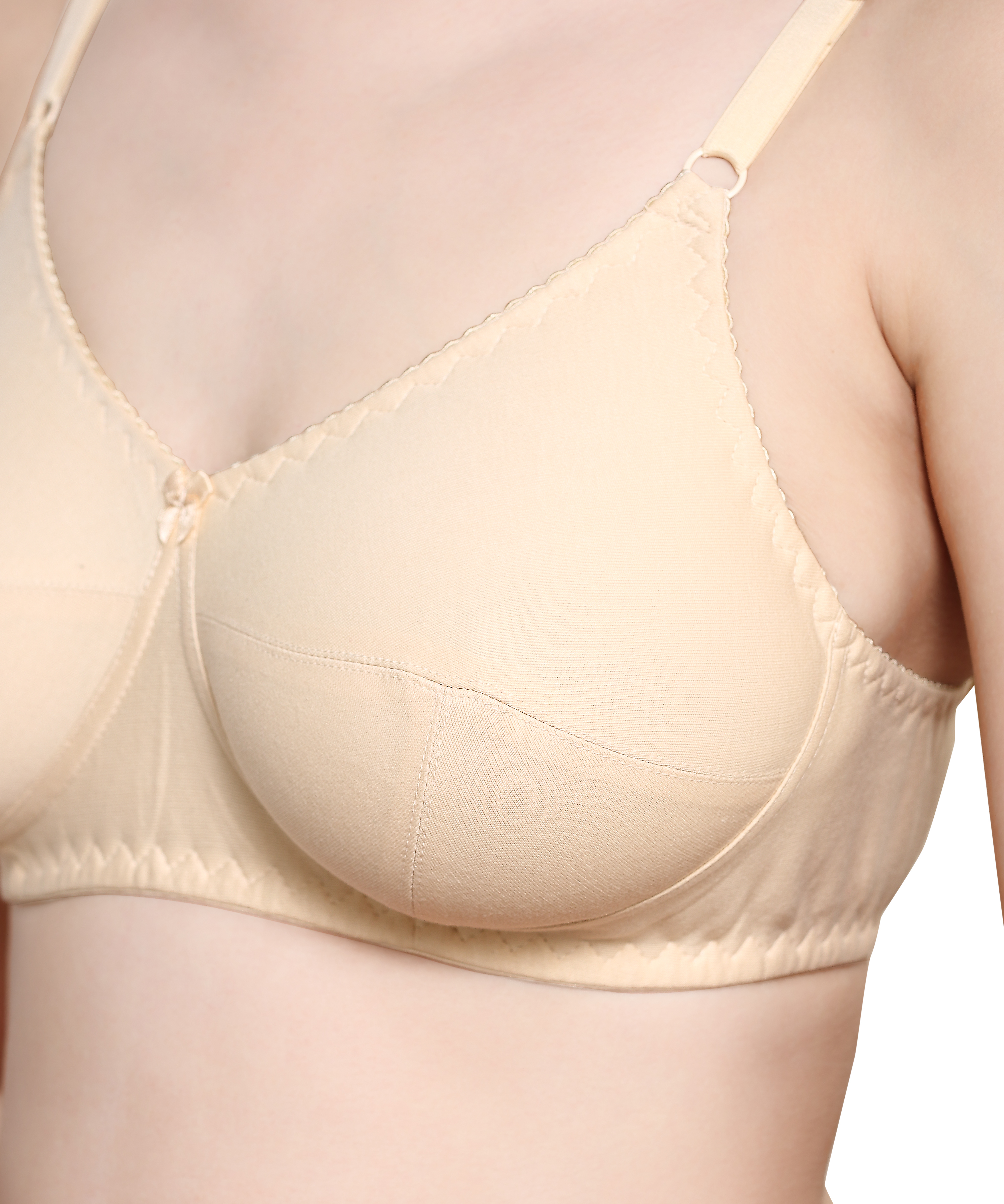 Dolly D Cup - Cotton Blend Size 32d To 48d Colors: White Black Skin | Ideal For Girls Stylish Design Comfortable Fit