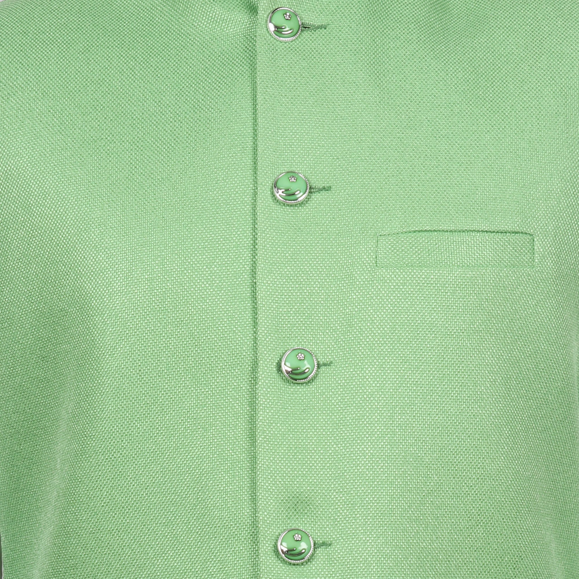Nehru Jacket - Polyester Fabric, Sizes S-xl, Colors: Light Blue, Light Sky Blue, Orange, Peacock Green | Mandarin Collar, Sleeveless Design, Suitable For All Seasons