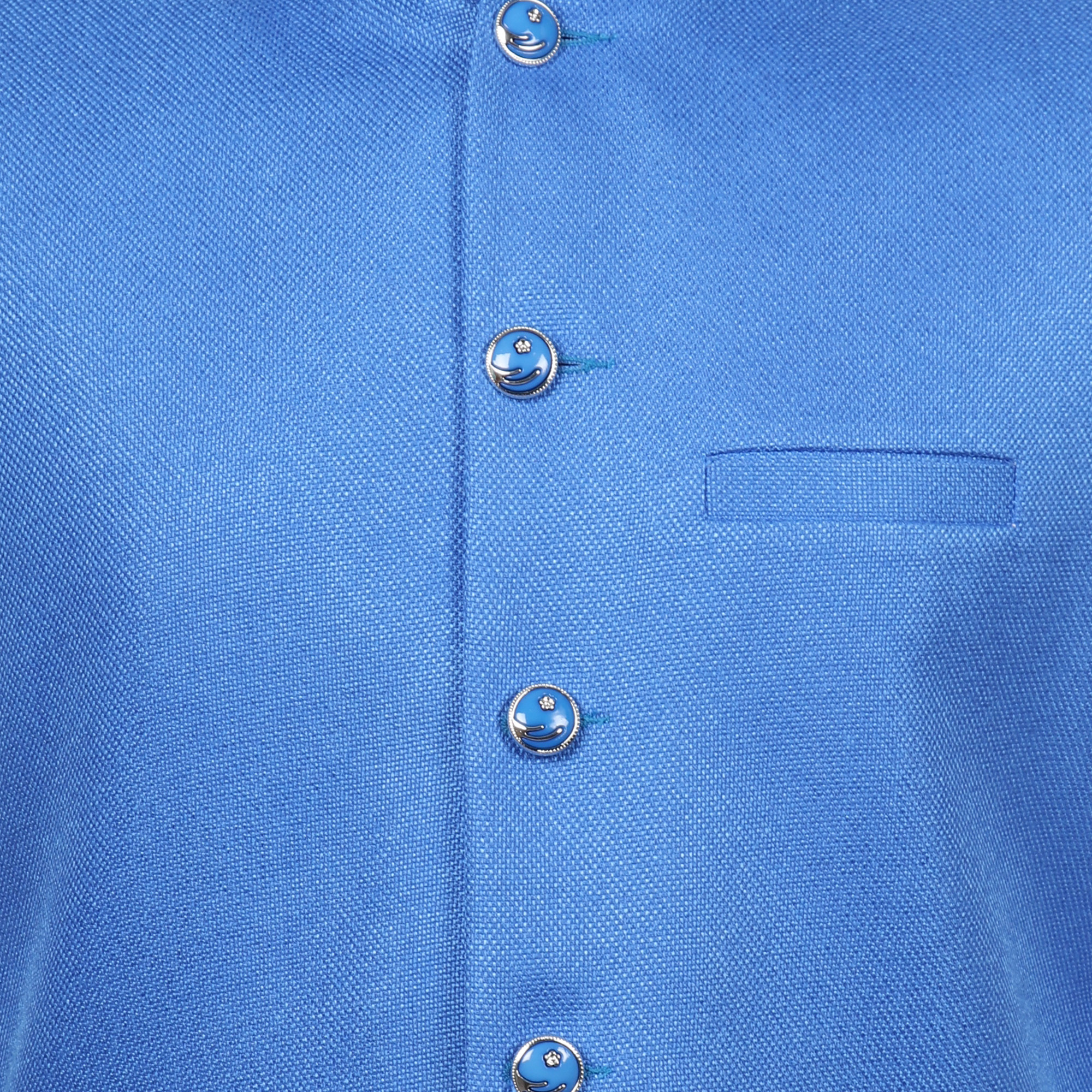 Nehru Jacket - Polyester Fabric, Sizes S-xl, Colors: Light Blue, Light Sky Blue, Orange, Peacock Green | Mandarin Collar, Sleeveless Design, Suitable For All Seasons