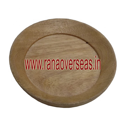 Wood Wooden Tray Round Shape Serving Plate