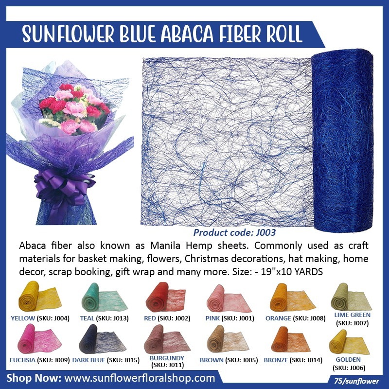Abaca Rolls - Jute Pulp, 19x10 Yards, Mix Colors | Uncoated, Ideal For Crafting, Gift Wrapping, Home Decor & Decorations