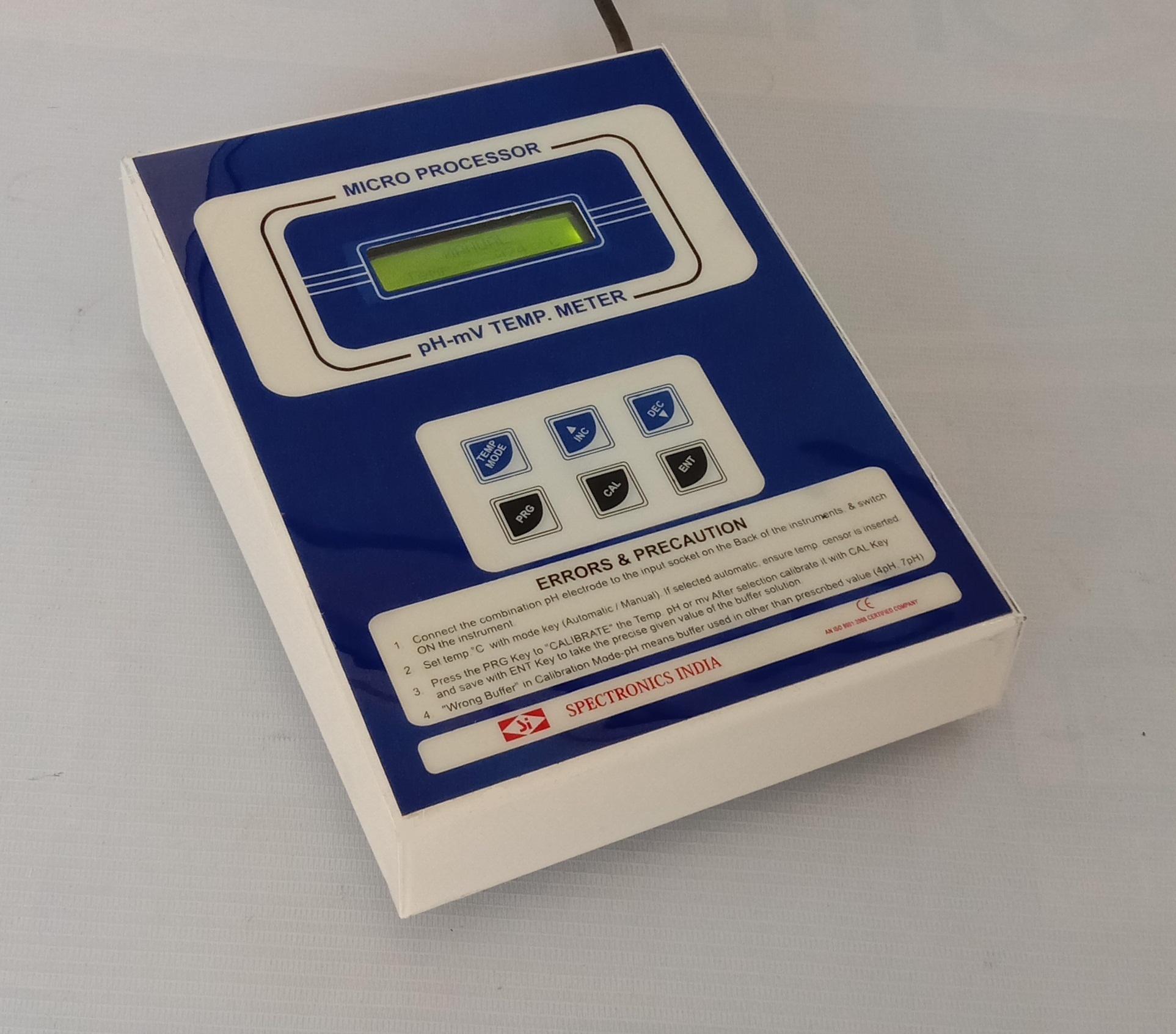 Black Portable Ph Meter