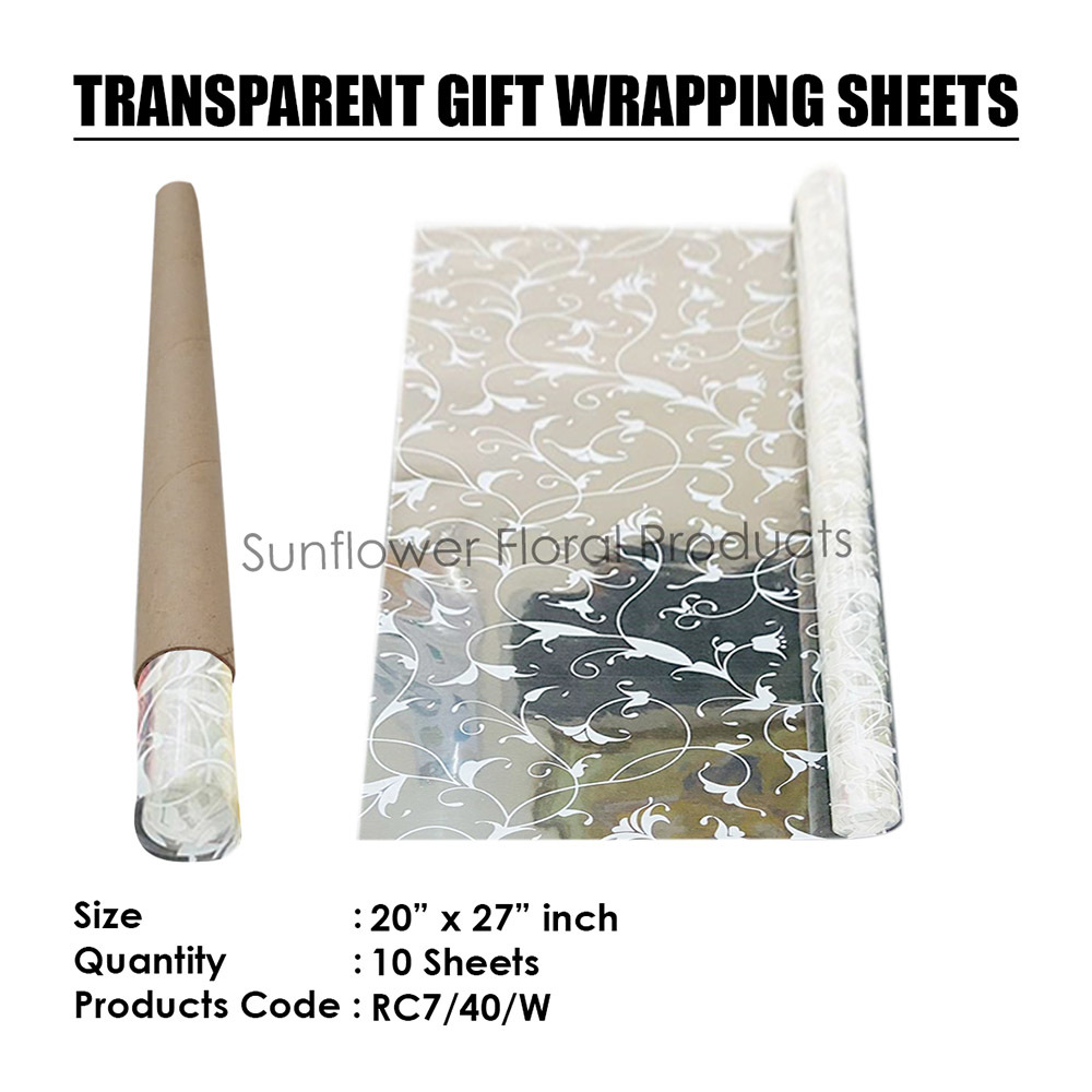 Cellophane Rolls - Uncoated Craft Paper 20x25.6 Inch | Waterproof, 25 & 40 Micron Tightness, Colors: Red, Yellow, Pink, White For Gift Wrapping, Art & Craft
