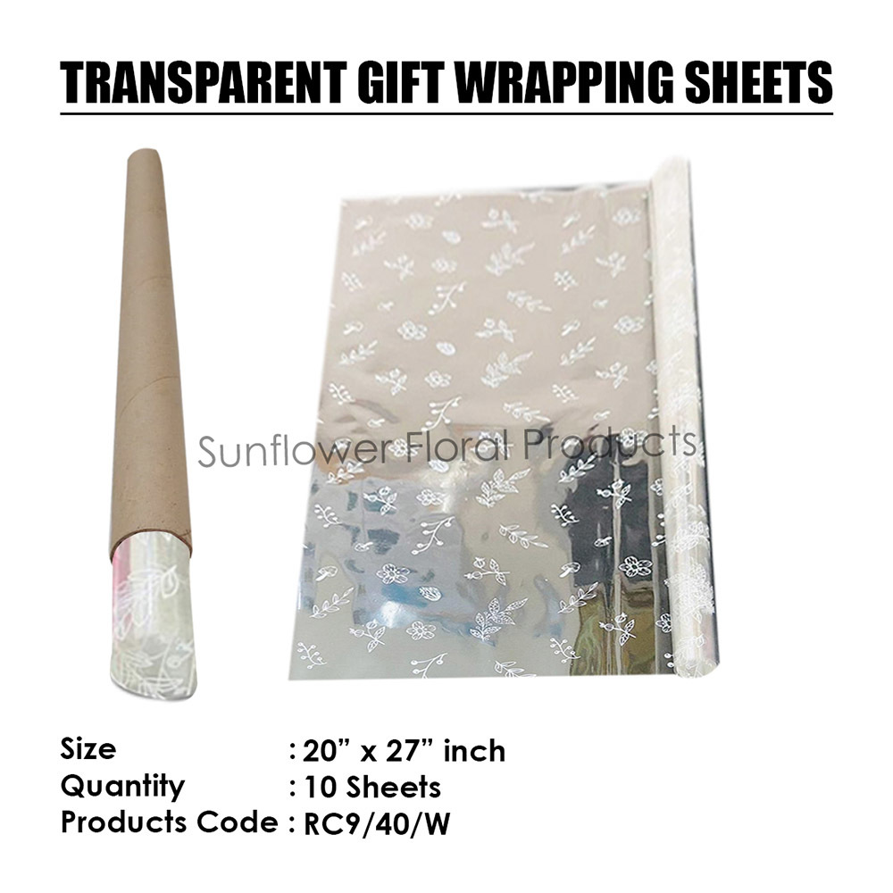 Cellophane Rolls - Uncoated Craft Paper 20x25.6 Inch | Waterproof, 25 & 40 Micron Tightness, Colors: Red, Yellow, Pink, White For Gift Wrapping, Art & Craft
