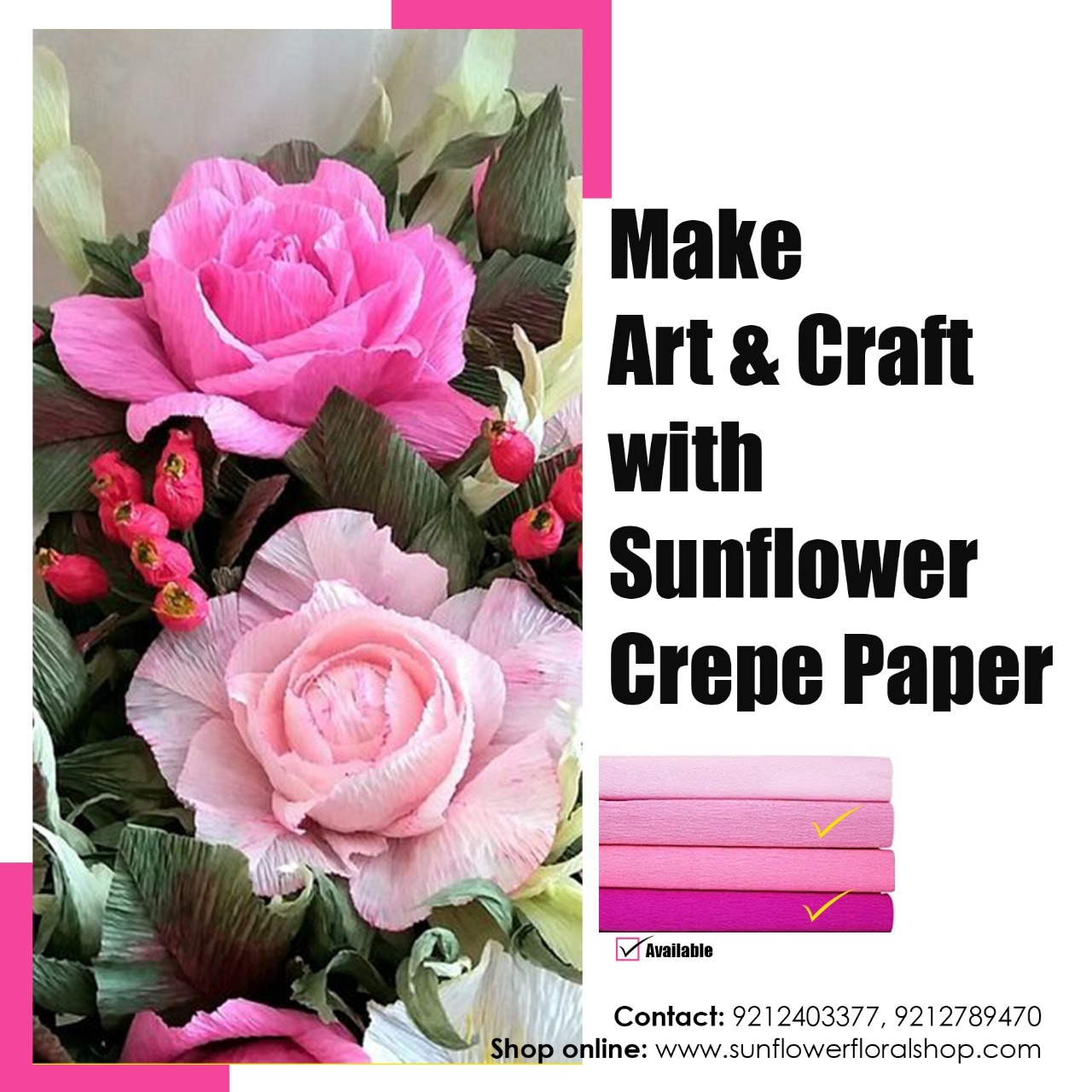 Crepe Paper - 52x260 Cms , Mix Colors For Creative Gift Wrapping, Realistic Flower Creations, Event Decoration, Custom Confetti & Backdrops