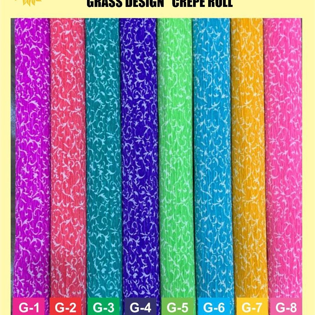 Crepe Paper - 52x260 Cms , Mix Colors For Creative Gift Wrapping, Realistic Flower Creations, Event Decoration, Custom Confetti & Backdrops